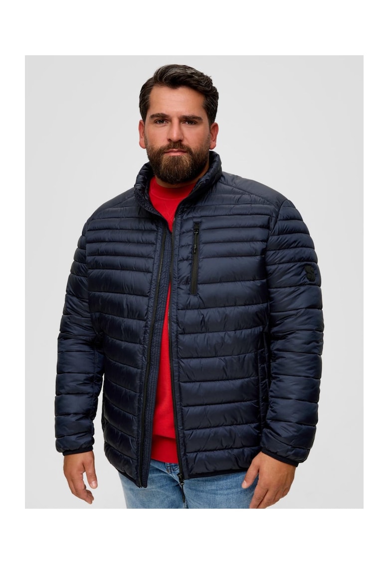 Jacheta matlasata barbati big size fara gluga - croiala Regulr fit - Bleumarin