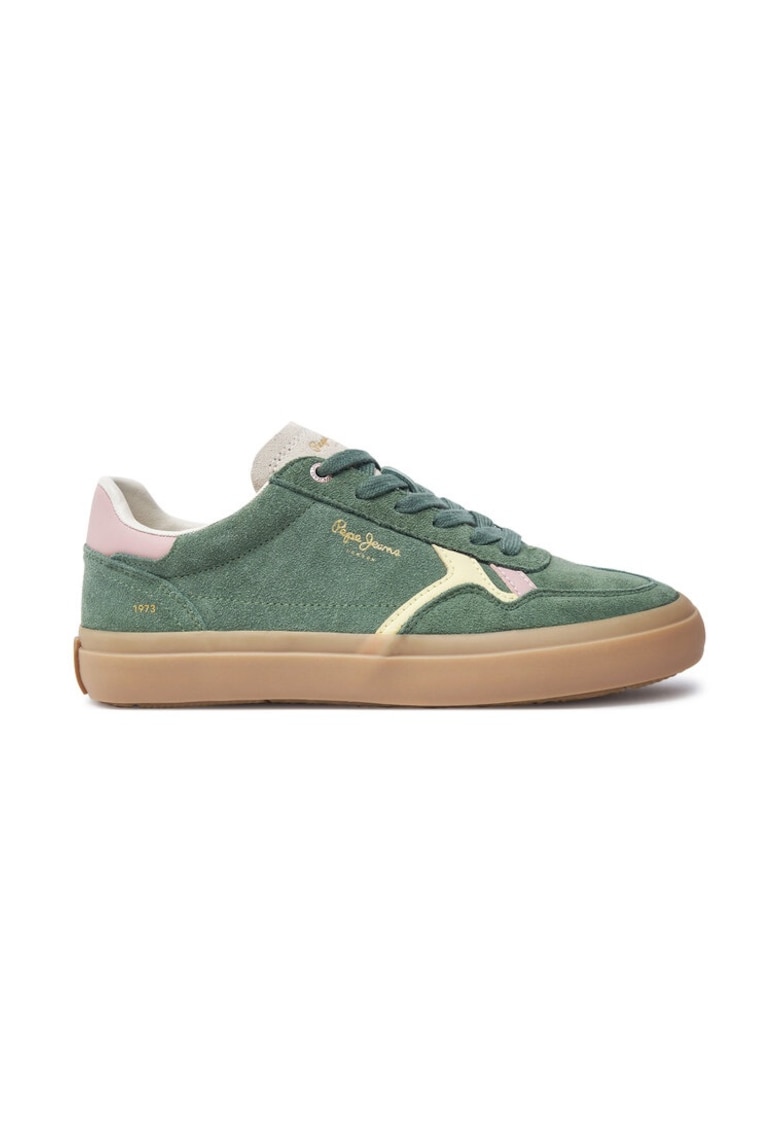 Sneakers Travis Retro PLS31586 Verde - Piele naturala