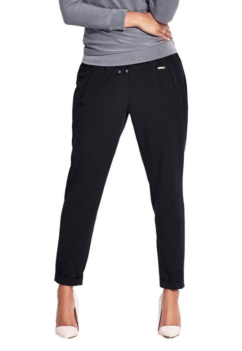 Pantaloni dama - Viscoza/Poliester/Elastan - Negru