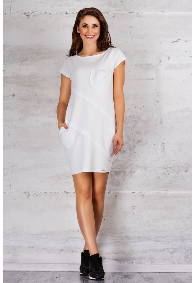 Rochie dama Bumbac - M058 - Alb -