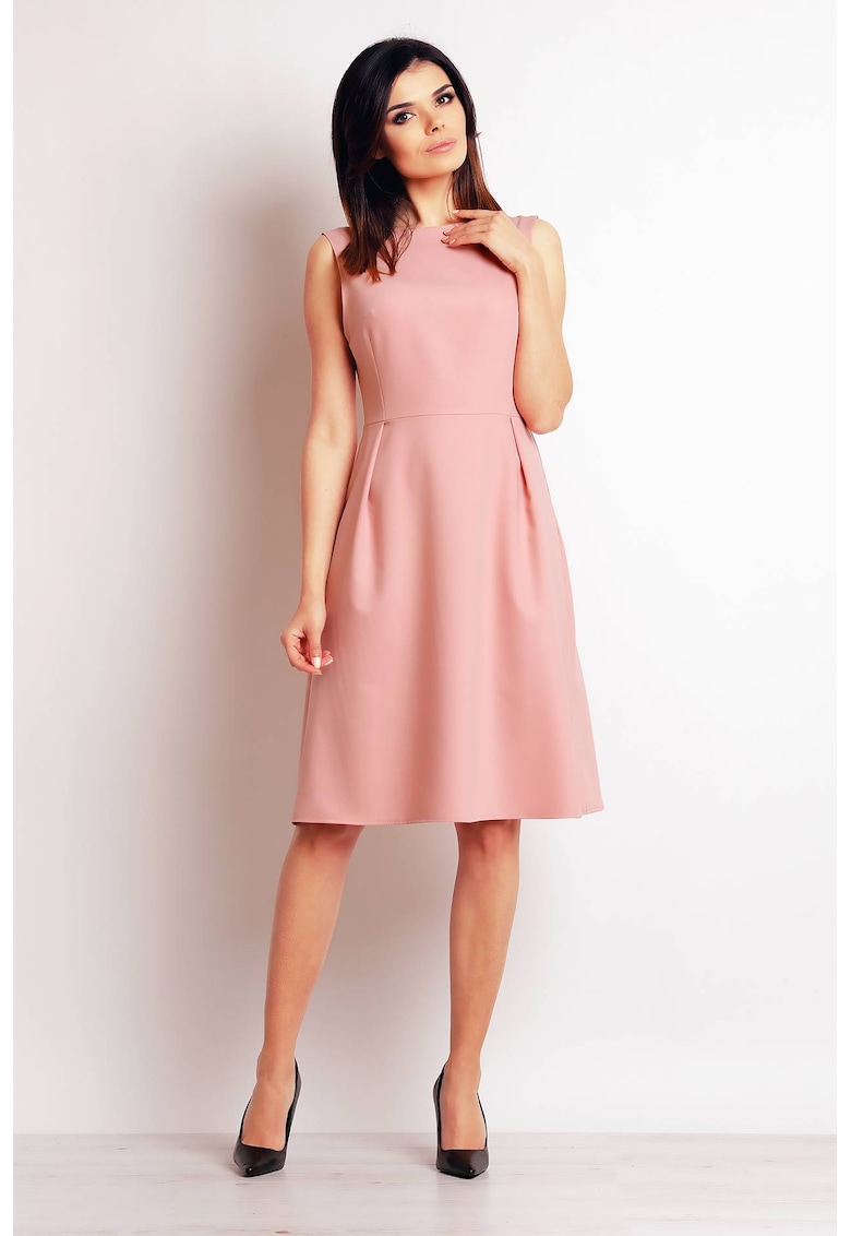 Rochie dama Poliester - M097 - Roz pudrat -