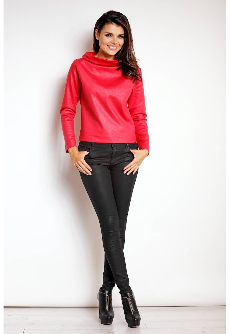 Bluza dama - Poliester/Elastan - roz inchis