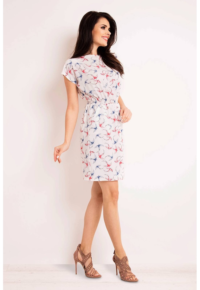 Rochie dama Poliester - M124 - Ecru Birds -
