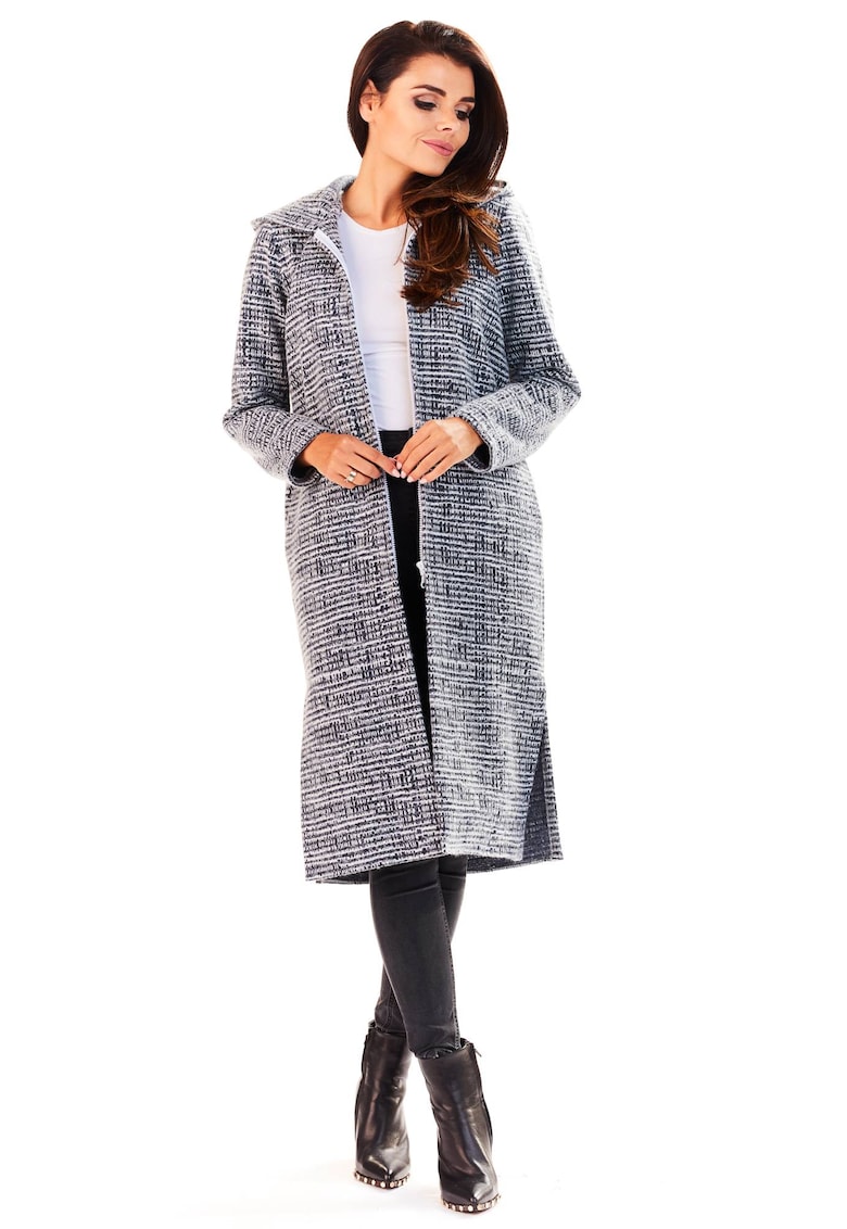 Palton pentru dama Poliester/Elastan - Gri