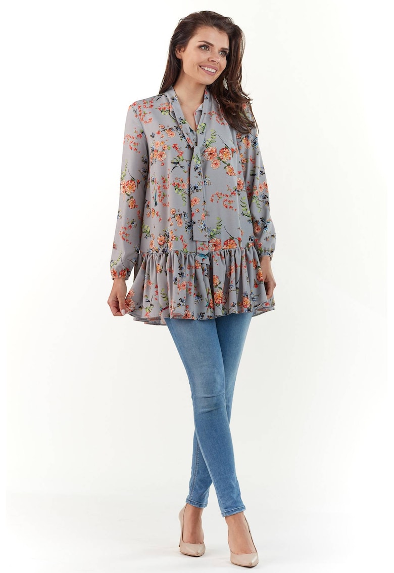 Bluza dama - Poliester/Elastan - Gri