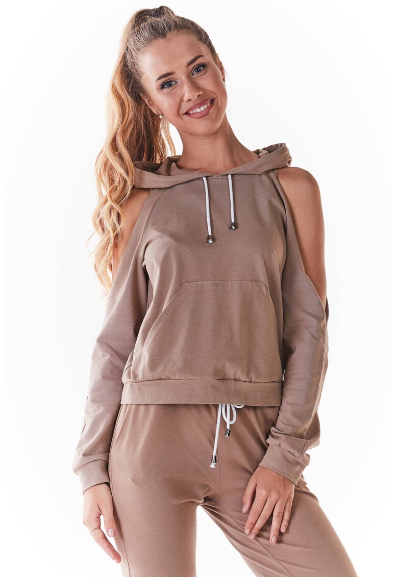 Hanorac dama - Bumbac/Lycra - Bej