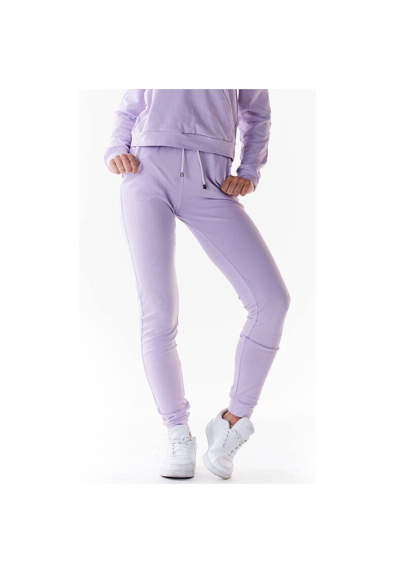 Pantaloni sport dama - Bumbac/Lycra - Mov