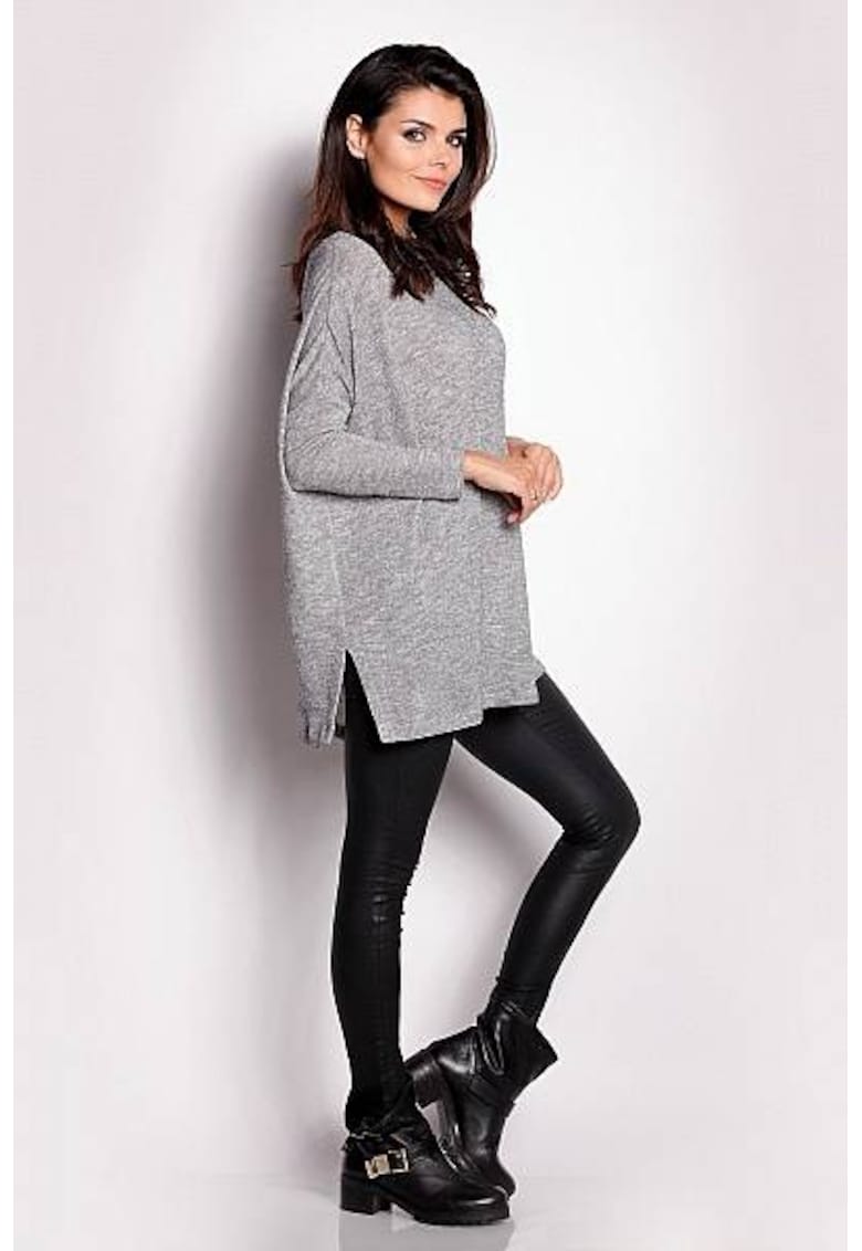Pulover dama poliester Gri -