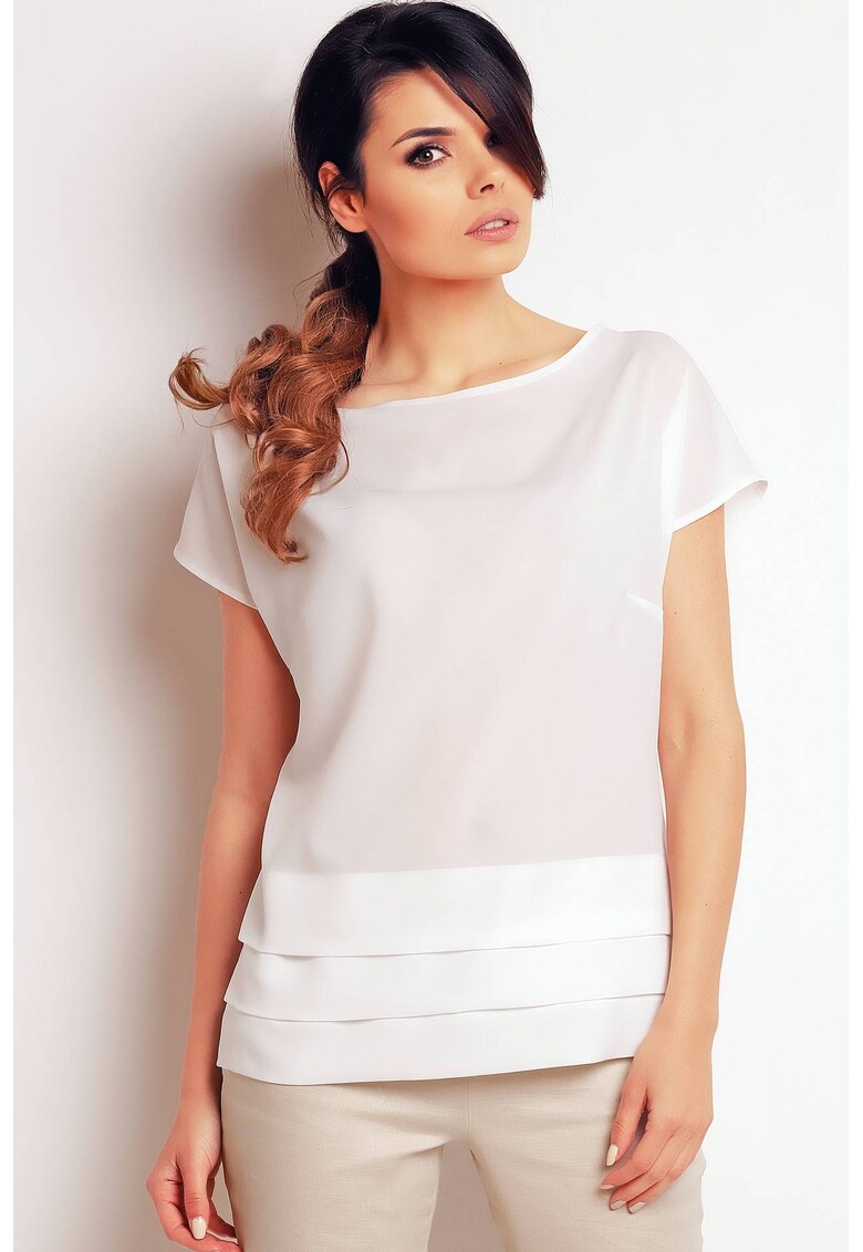 Bluza dama - InfiniteYou - Poliester - Ecru/Alb