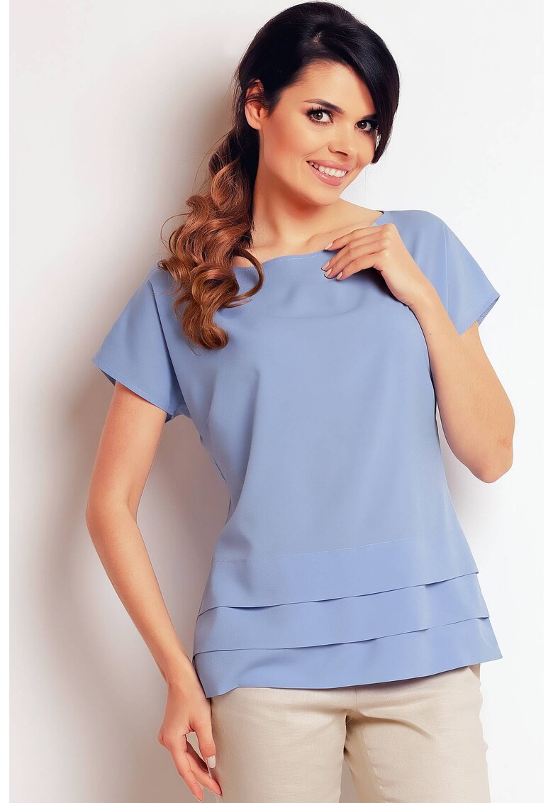 Bluza dama - Poliester/Elastan - Albastru deschis