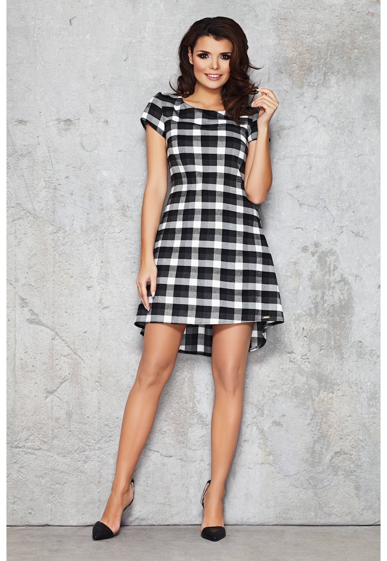 Rochie dama Poliester - M034 - Alb/Negru -