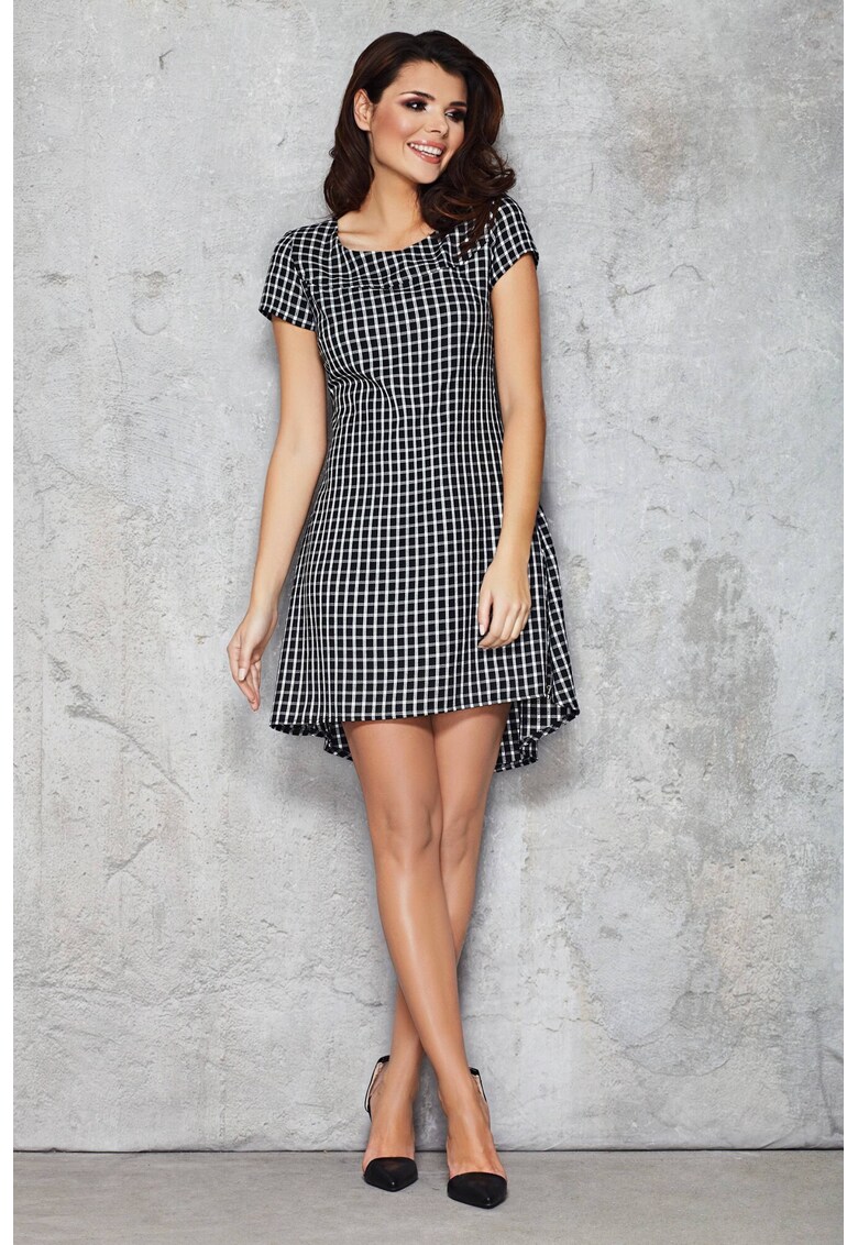 Rochie de dama Poliester - M034 - Alb/Negru -