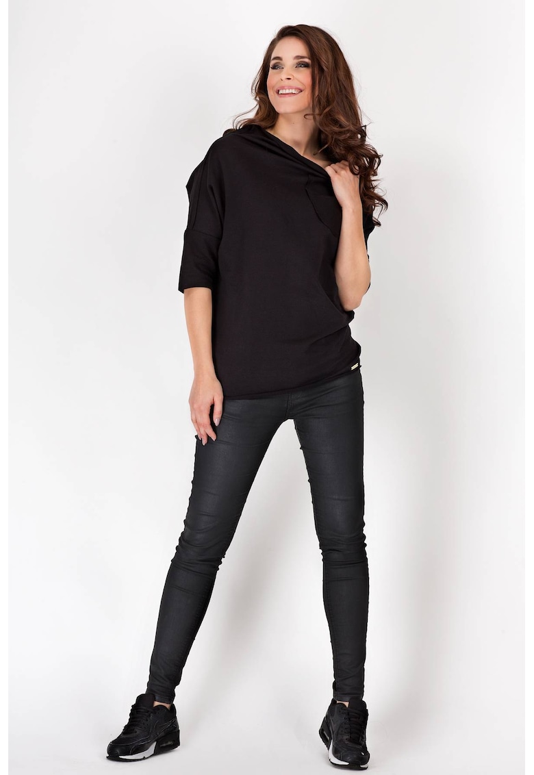 Hanorac dama bumbac Negru