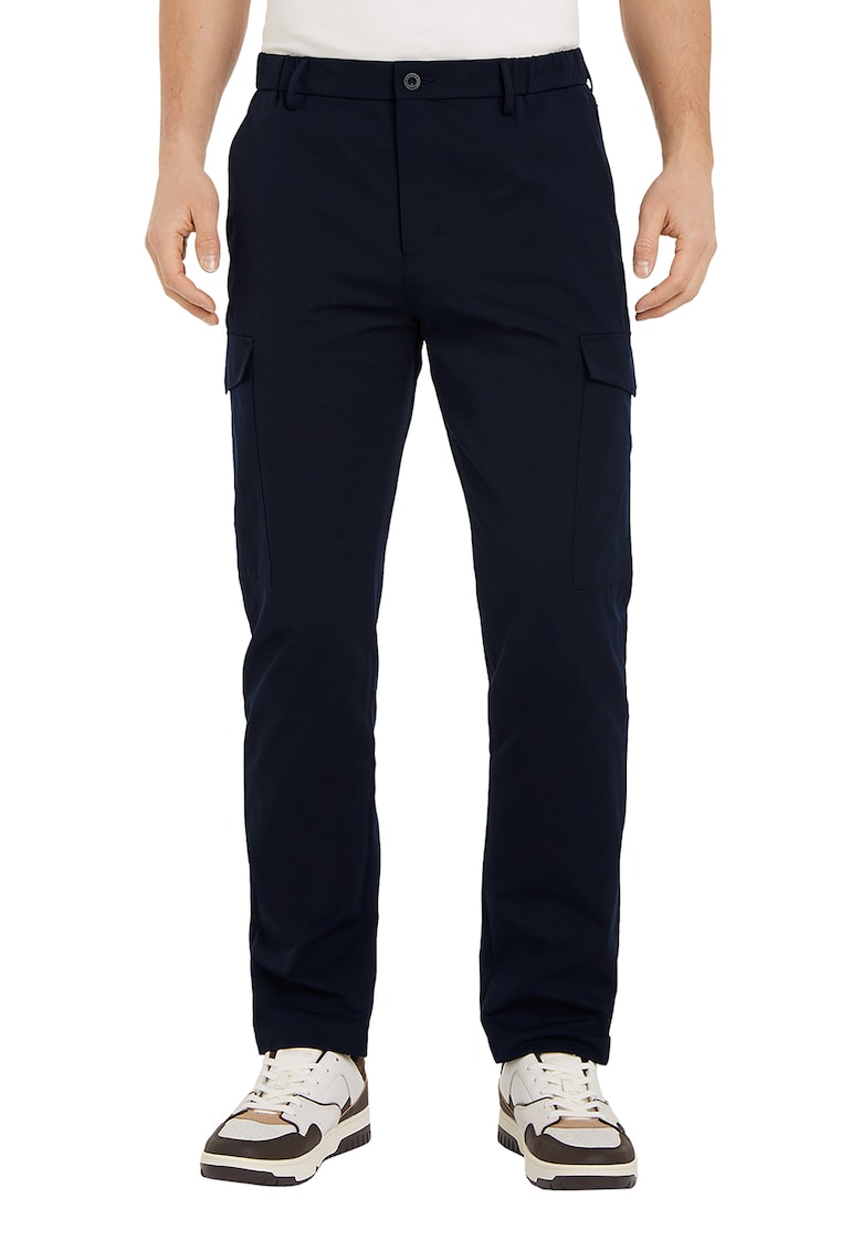 Pantaloni chino cargo cu croiala conica