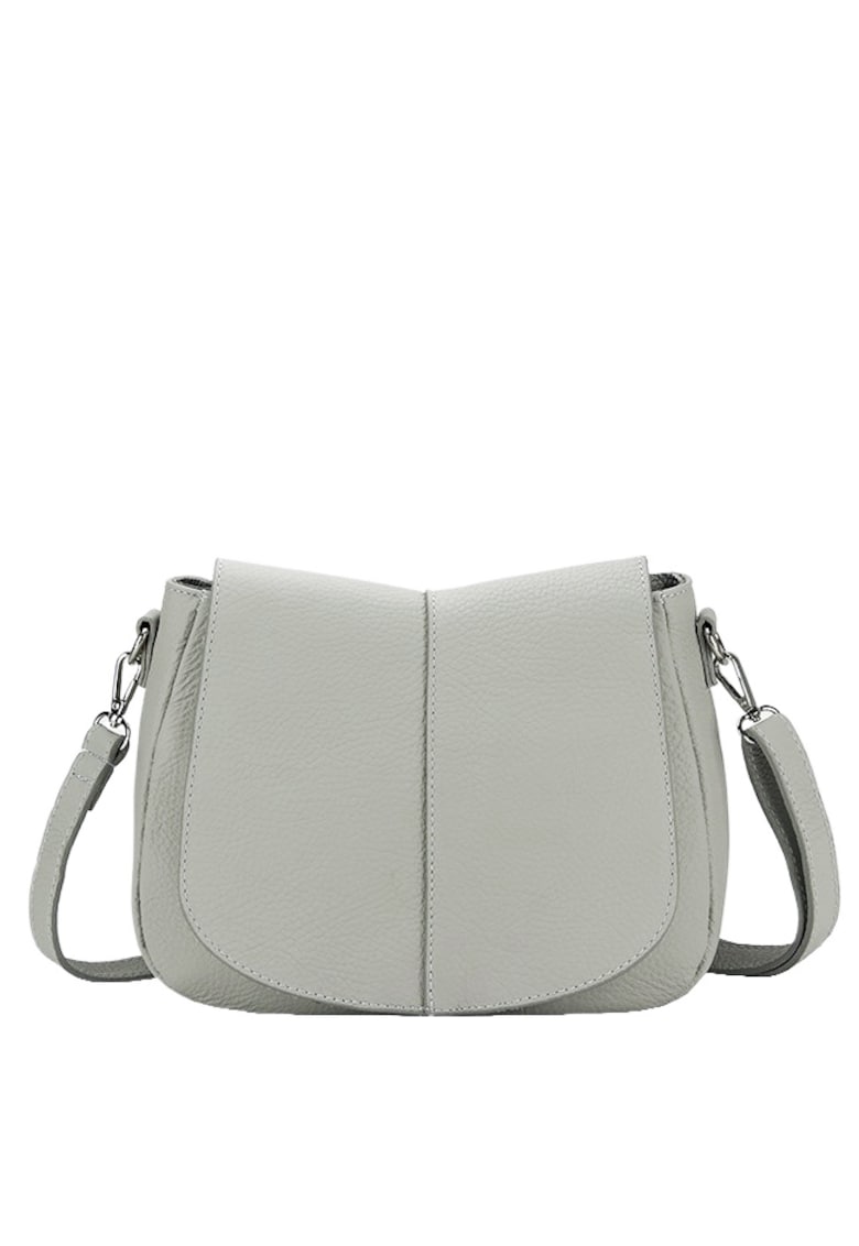 Geanta gri deschis din piele naturala 8960 123 15655