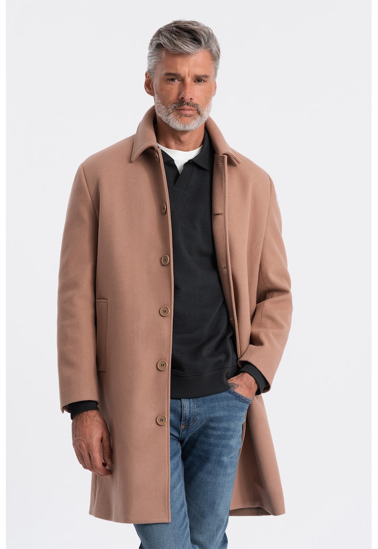 Palton cu buzunare oblice