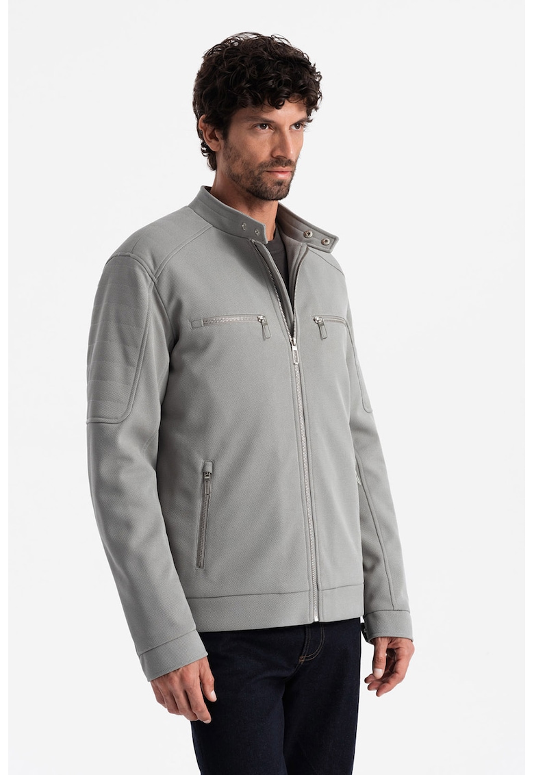 Jacheta cu buzunare cu fermoar
