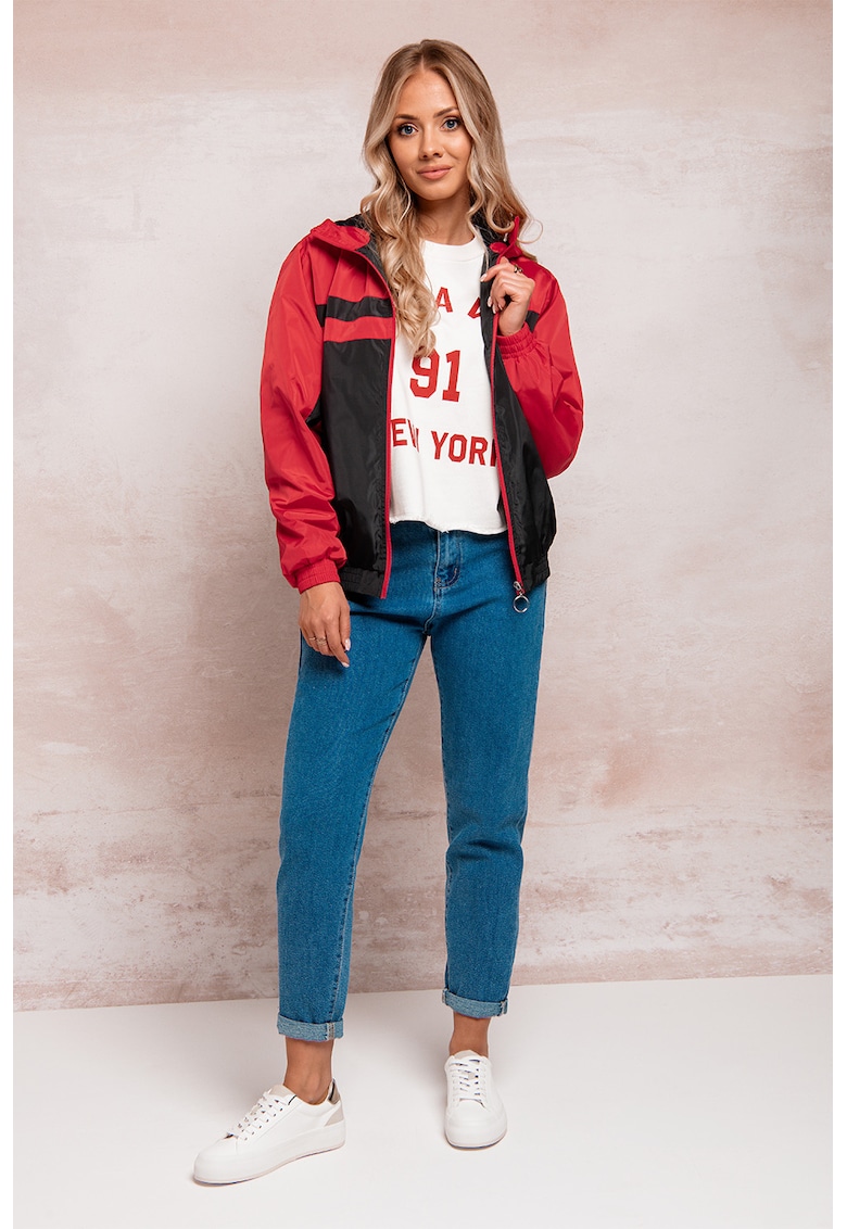 Jacheta cu imprimeu text Jacheta cu imprimeu text