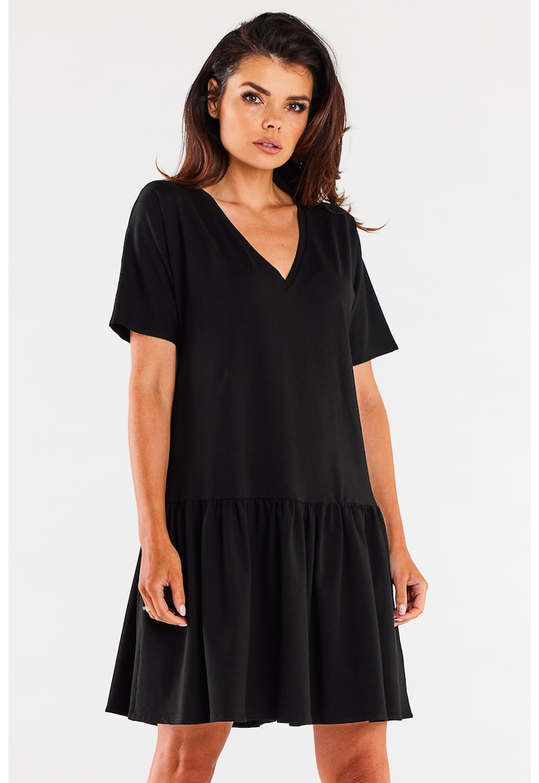 Rochie dama Bumbac - M295 - Neagra -
