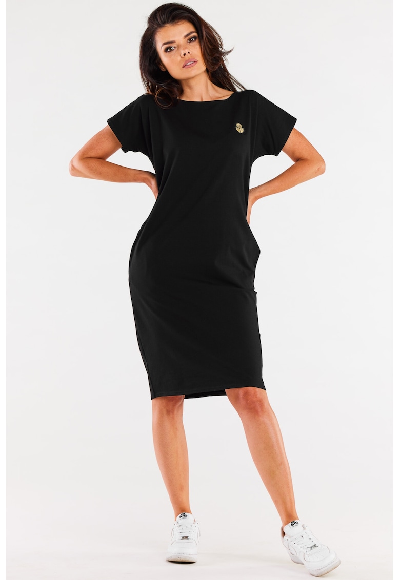 Rochie-tricou cu maneci scurte