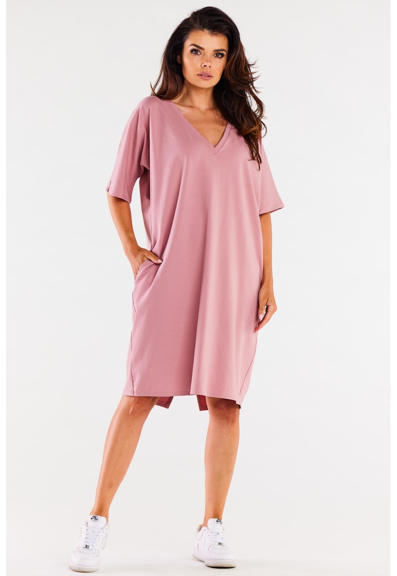 Rochie dama Bumbac - M303 - Roz -