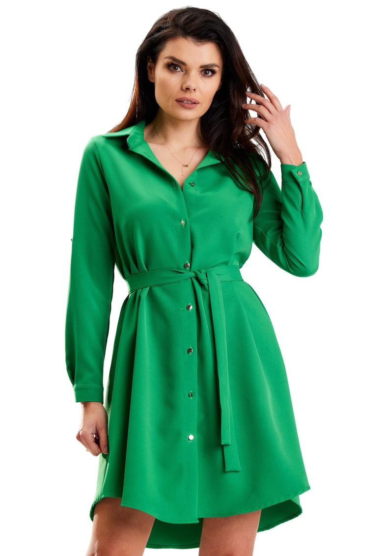 Rochie A568 - Poliester - Verde