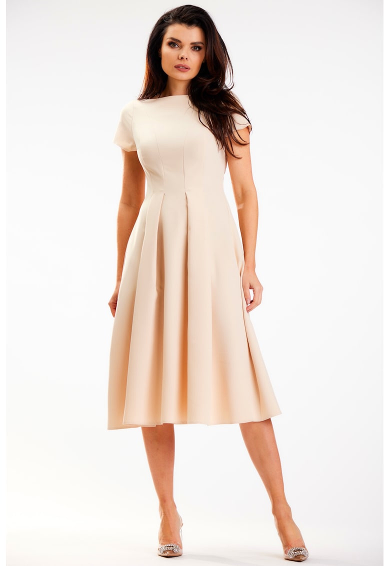 Midi Rochie Maneca scurta - La baza gatului A569
