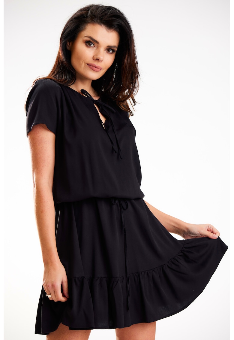 Rochie A575 - Viscoza/Elastan - Negru