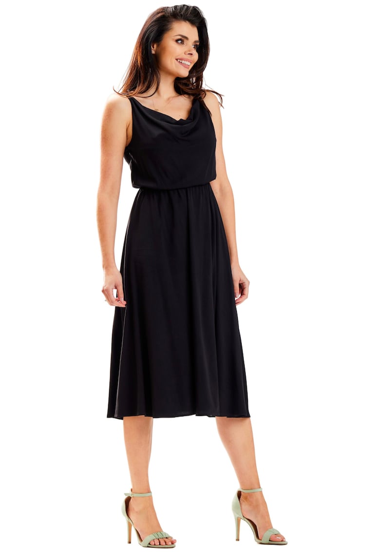 Rochie A579 - Viscoza/Poliester - Negru