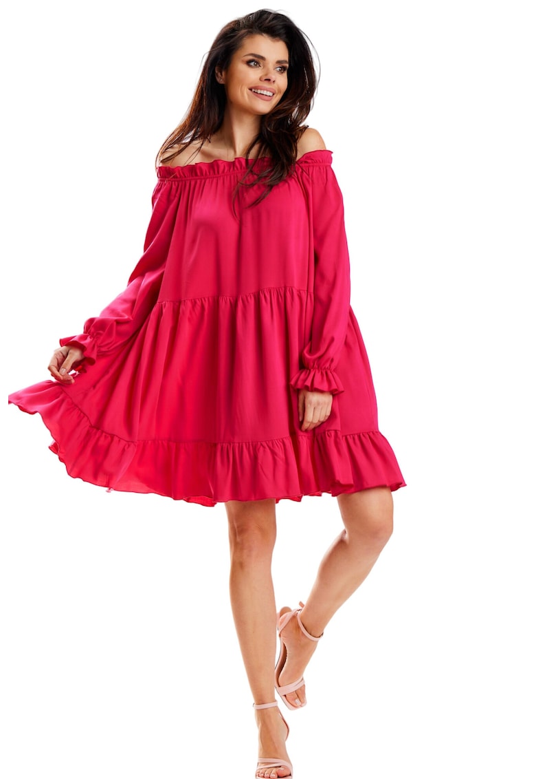 Scurta Rochie Maneca lunga - Pe umeri A578