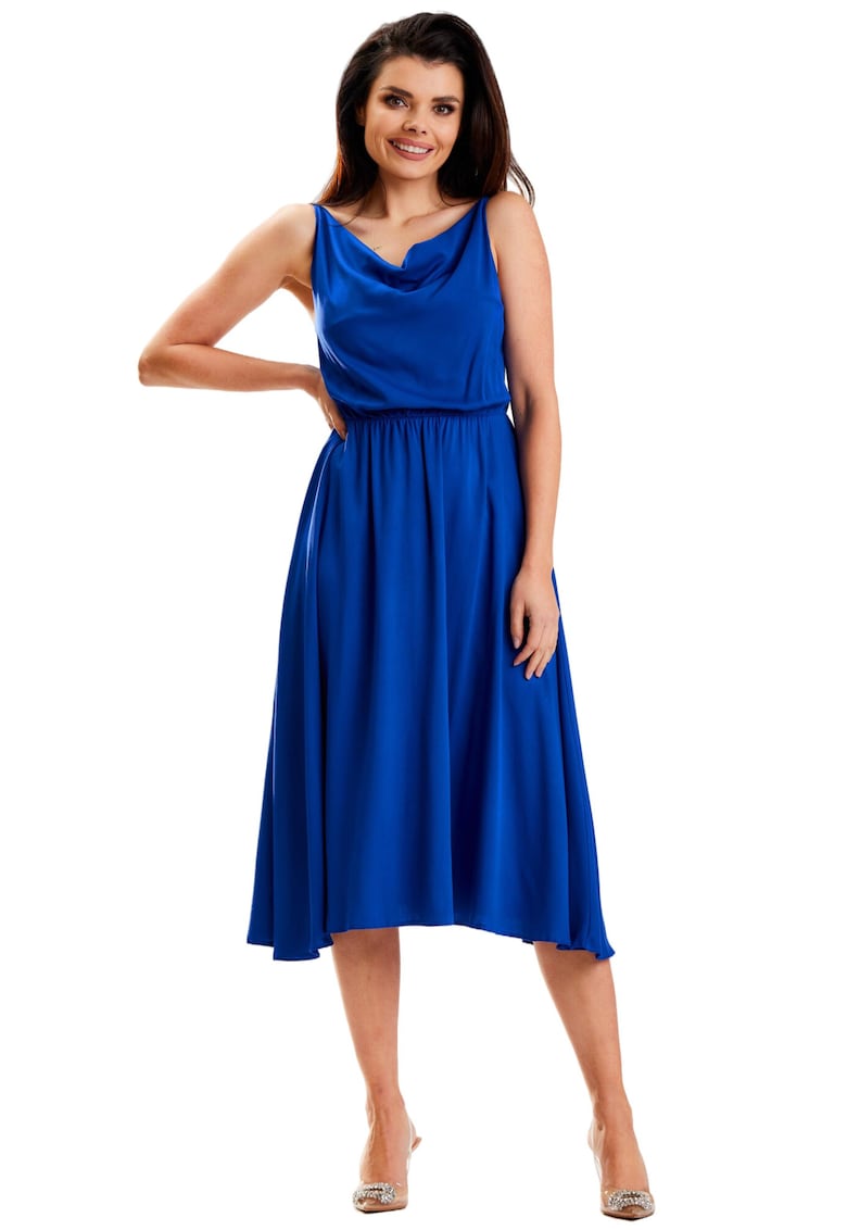 Rochie A579 - Viscoza/Poliester - Albastru