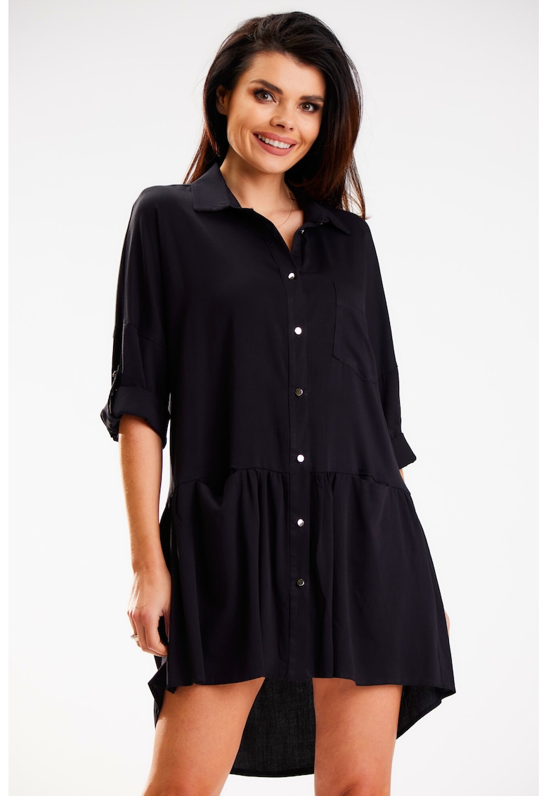Rochie dama Viscoza - A584 - Neagra -