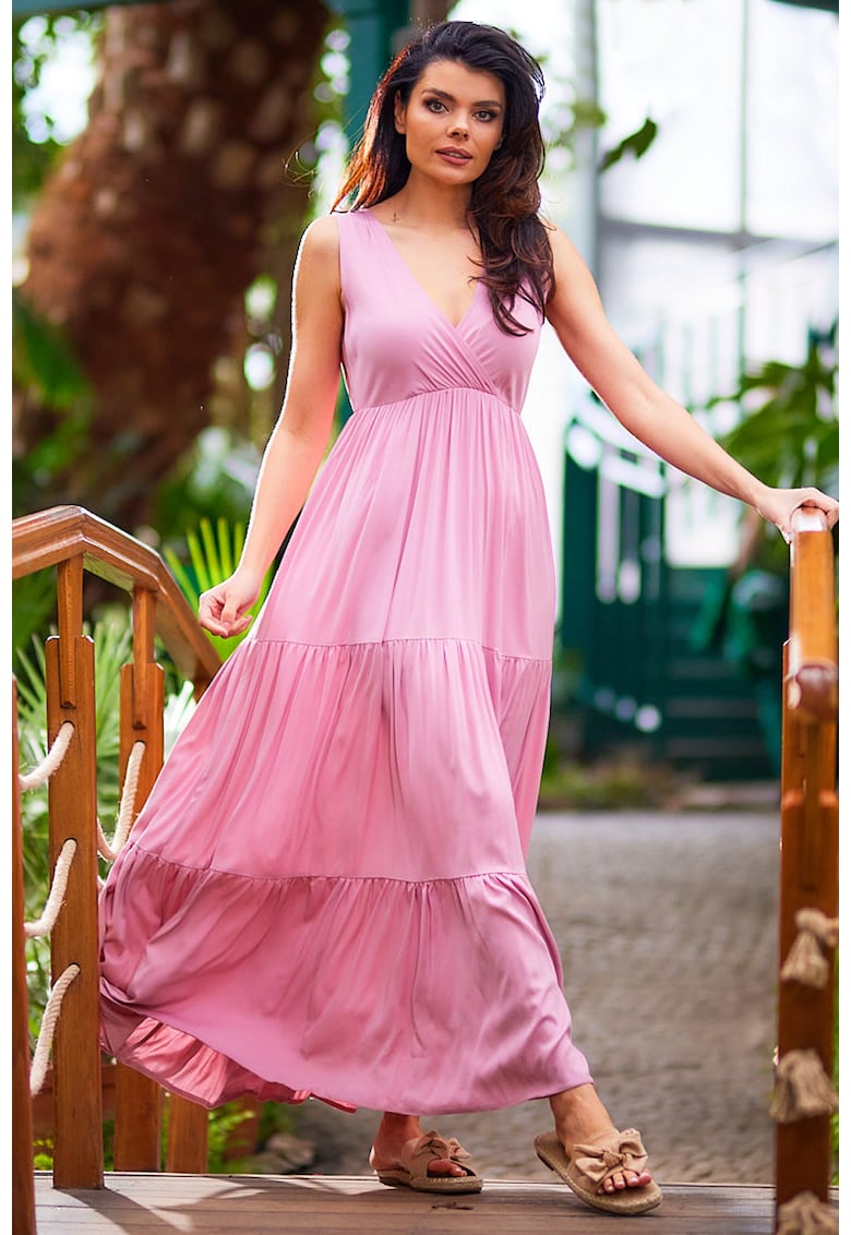 Rochie dama - Viscoza - A581 - Roz murdar