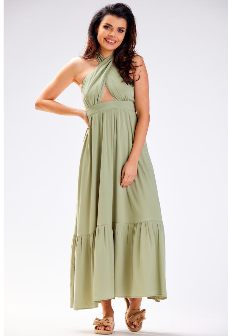 Rochie dama - Viscoza - A583 - Verde -