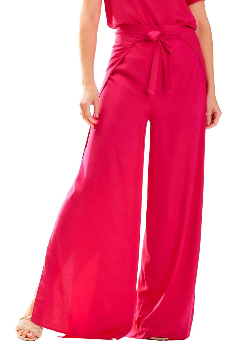 Pantaloni dama - Viscoza/Poliester - Fucsia
