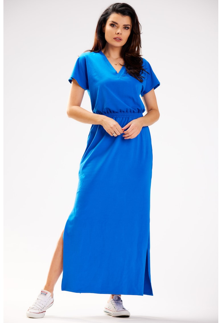 Rochie dama Bumbac - M290 - Albastru -