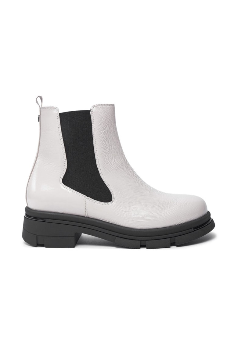 Caprice Botine 9-25428-43 Alb - Piele lacuita