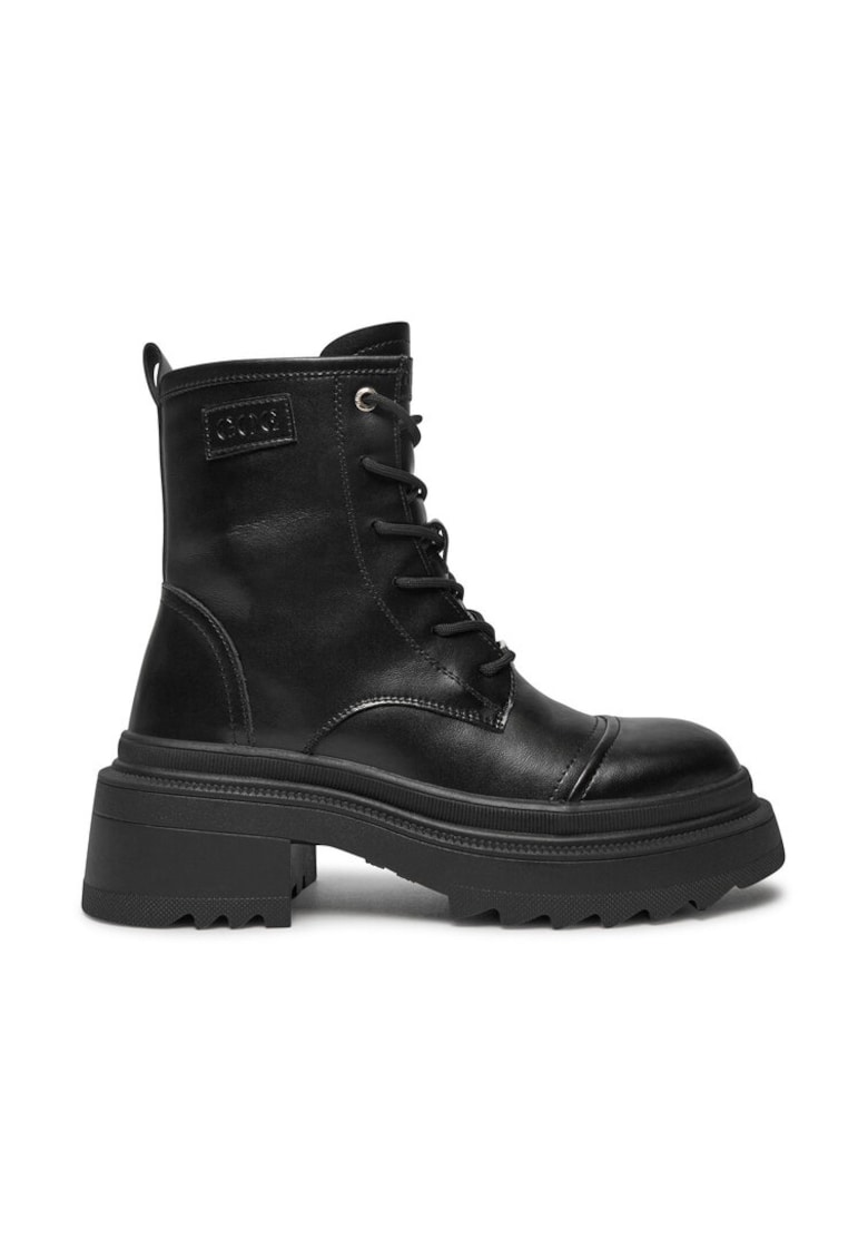 Botine OO2N4115 Negru - Piele naturala