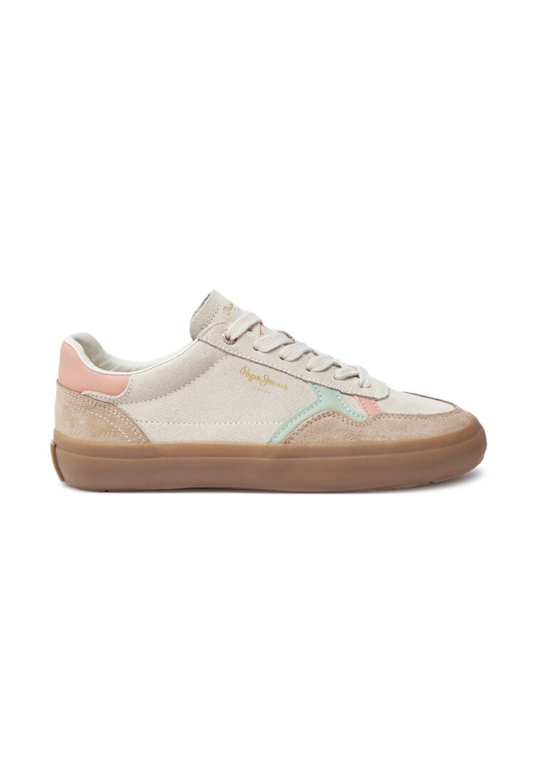 Sneakers Travis Retro PLS31586 Écru - Piele naturala