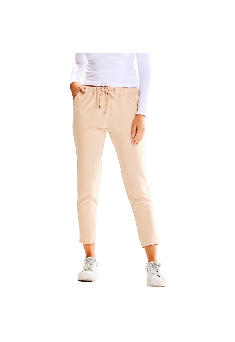 Pantaloni sport dama - Elastan/Poliester - Bej