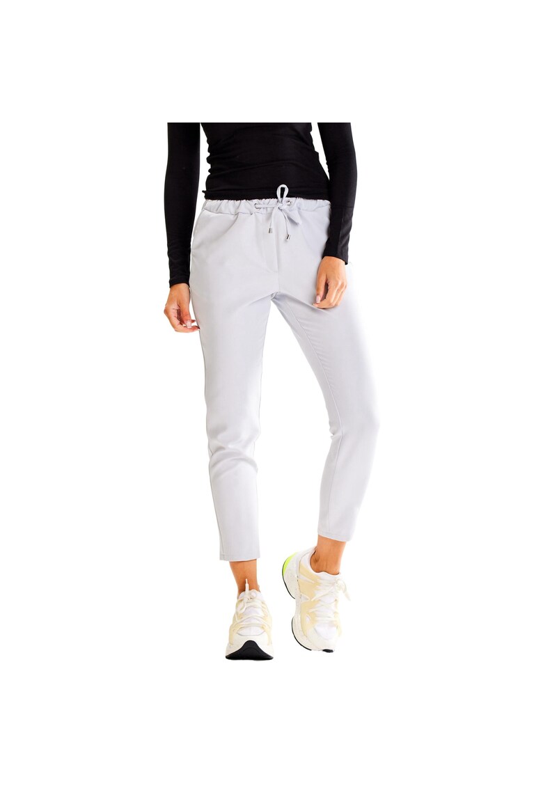 Pantaloni sport dama - Poliester/Elastan - Gri