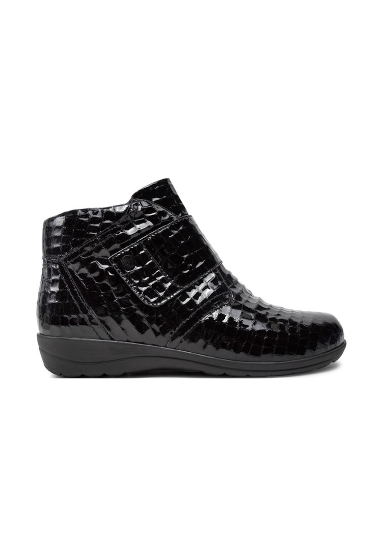 Caprice Botine Negru - Piele lacuita - Negru