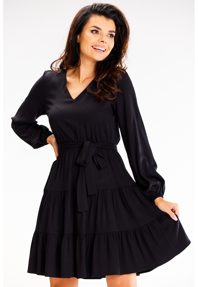 Rochie dama Viscoza - A603 - Neagra -