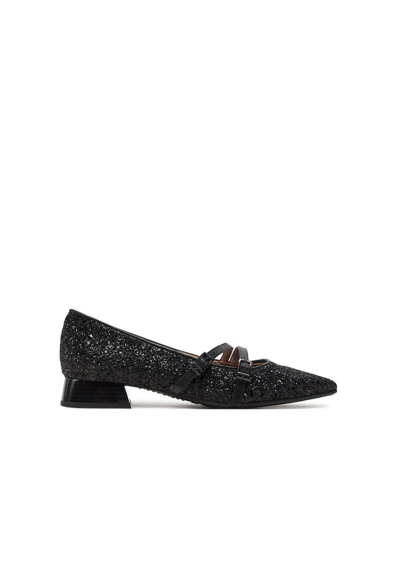 Pantofi Glitter-I24 BHI243567 Negru - Piele naturala