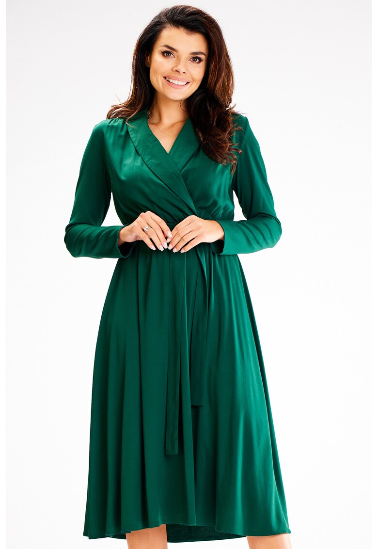Rochie dama Viscoza - A604 - verde-