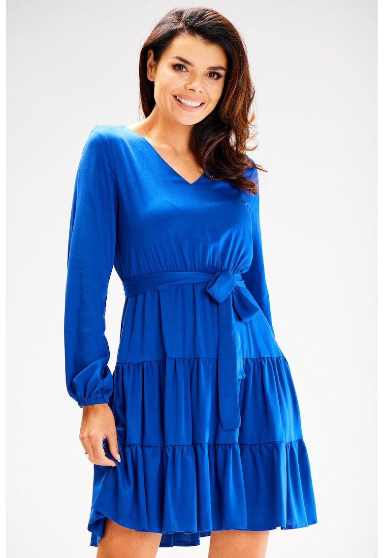 Rochie dama Viscoza - A603 - Albastru -