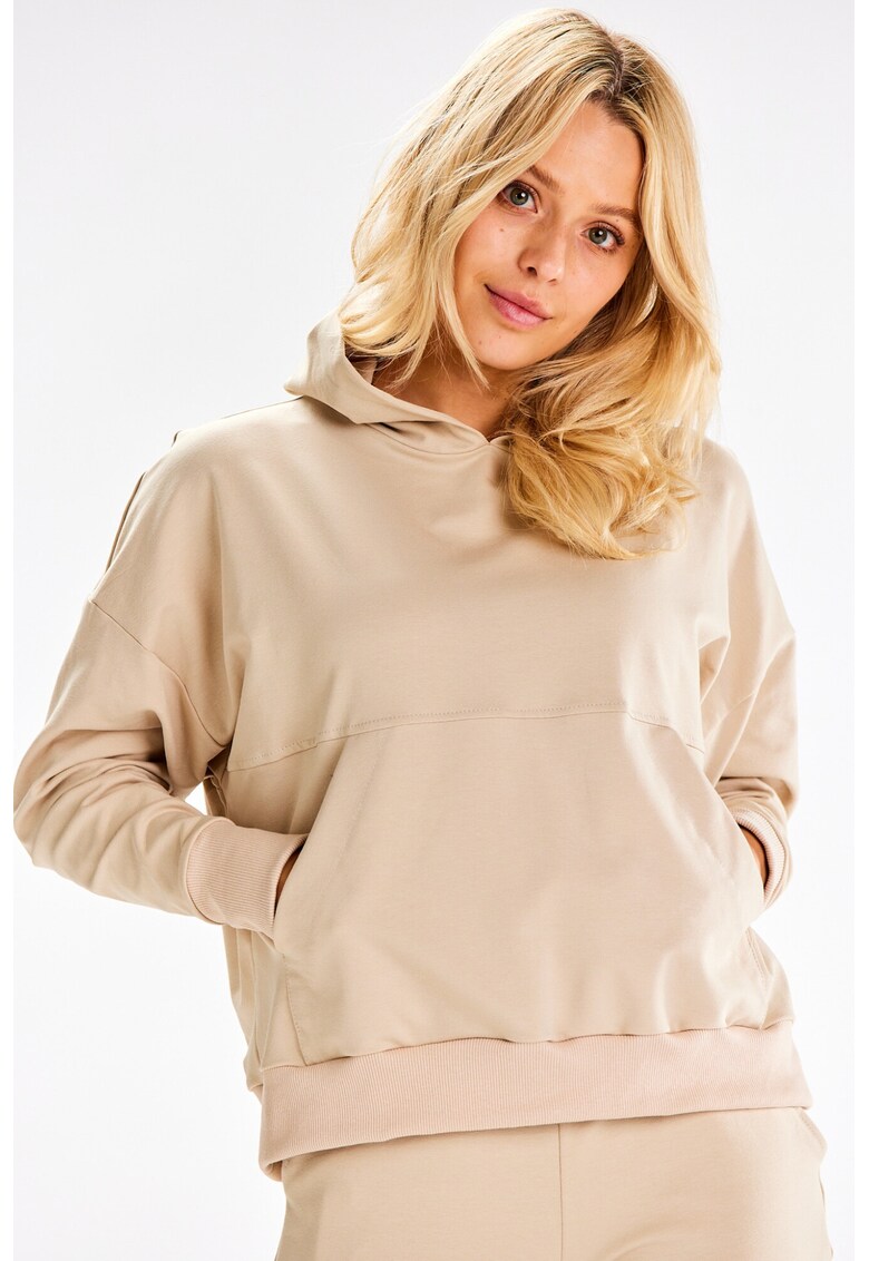 Hanorac dama M318 - Bumbac/Elastan - Bej