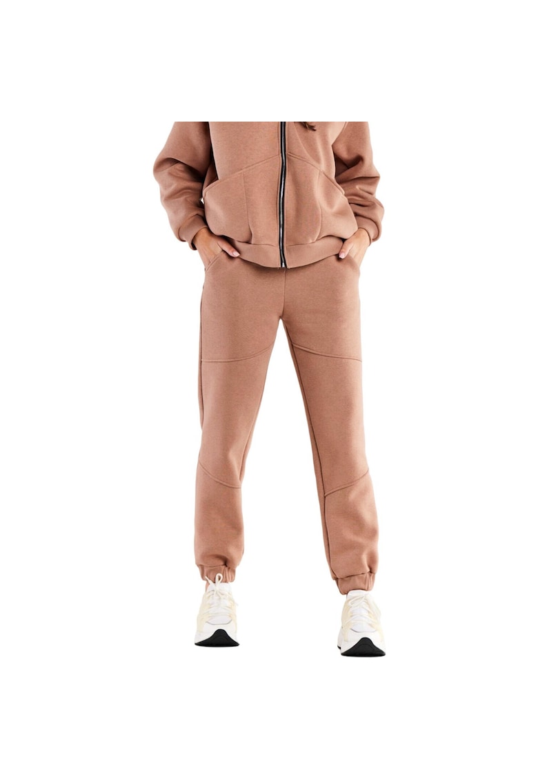 Pantaloni sport dama - Bumbac/Elastan - Bej