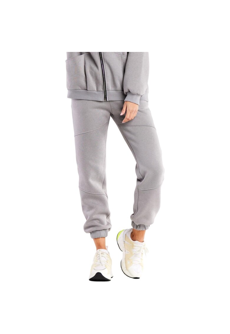 Pantaloni sport dama - Bumbac/Elastan - Gri