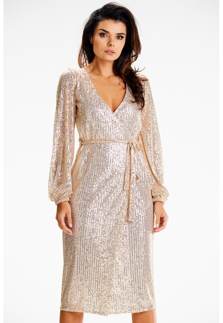 Rochie dama A632 - Bej - Bej
